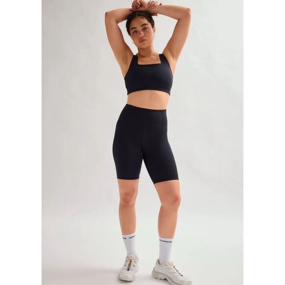 Girlfriend Collective Black High-Rise Bike Short size XS m8 - Picture 1 of 8